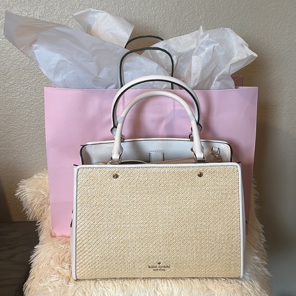 BNWT Kate spade Straw Medium with wallet color block included - Picture 3 of 14